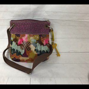 Fossil Oil Canvas Beautiful Handbag